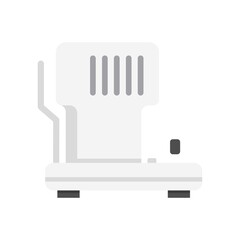 Eye examination equipment icon flat isolated vector