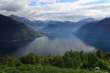 Eidsdal countryside and fjord, Norwegian Scenic Route Geiranger-Trollstigen 