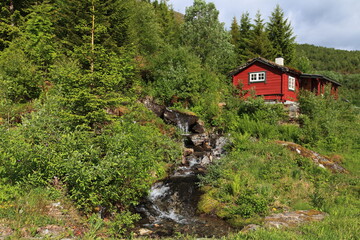 Eidsdal countryside and fjord, Norwegian Scenic Route Geiranger-Trollstigen 