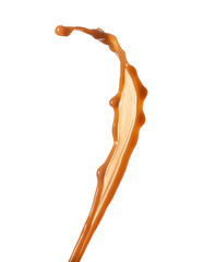 Splash of coffee on white background