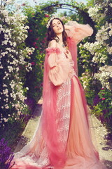 princess in a magic rose garden