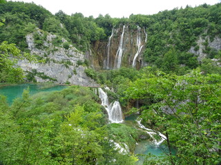 Grand waterfall at Plitvice Croatia