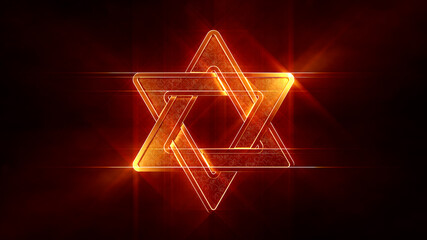 Naklejka premium pretty magen david background , creative object 3D rendering