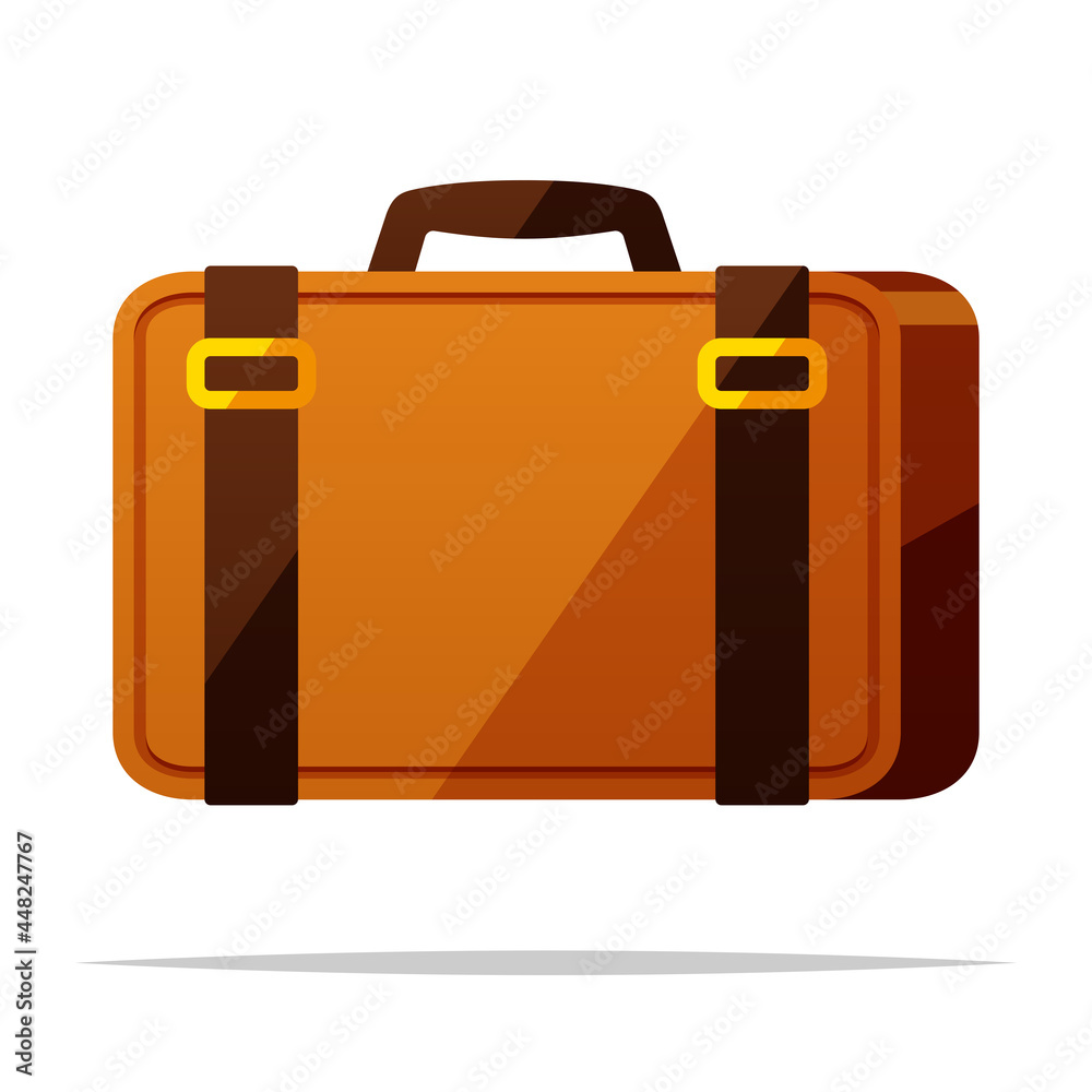 Wall mural travel suitcase bag vector isolated illustration - Wall murals