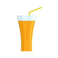 Nutrition orange juice icon flat isolated vector