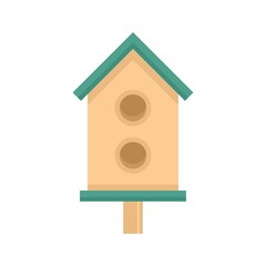 Obraz na płótnie Canvas City bird house icon flat isolated vector