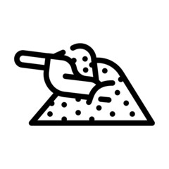 spice spatula line icon vector. spice spatula sign. isolated contour symbol black illustration