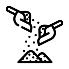 mixing spices line icon vector. mixing spices sign. isolated contour symbol black illustration