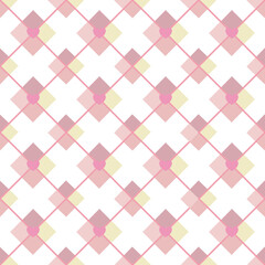 Gingham ,Scott ,line with flowers or heart seamless pattern. Texture from rhombus,squares for dress, paper,clothes,tablecloth.,net, grid.Copy space for your text and your business.