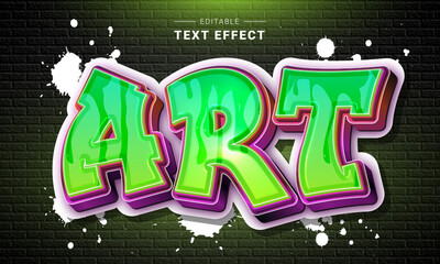 Editable text style effect - Graffiti text style theme. - obrazy, fototapety, plakaty