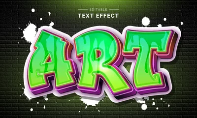Zelfklevend Fotobehang Editable text style effect - Graffiti text style theme. © sailor