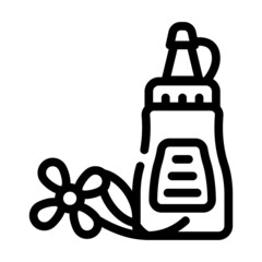 mustard seasoning line icon vector. mustard seasoning sign. isolated contour symbol black illustration