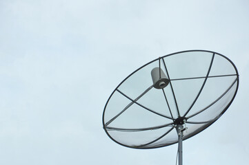 satellite dish antenna background blue sky