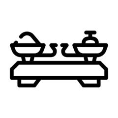 kitchen scale line icon vector. kitchen scale sign. isolated contour symbol black illustration