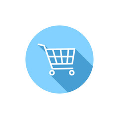 Shopping Cart icon isolated on white background.