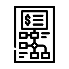 startup investment analysis line icon vector. startup investment analysis sign. isolated contour symbol black illustration