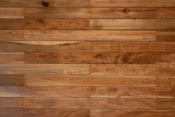 The walls of the house are made of polished natural wood