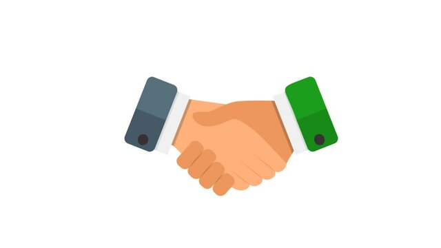 Flat Hand Gesture: Hand Shake Icon, Business agreement handshake or friendly handshake icon for apps and websites, Partnership symbol. Handshake line icon