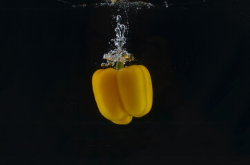 yellow pepper in water