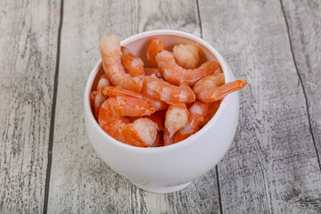 Tasty seafood prawn in the bowl