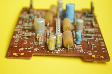 electronic circuit board with components