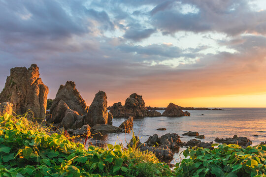佐渡島　夕焼け