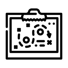 startup strategy board line icon vector. startup strategy board sign. isolated contour symbol black illustration