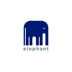 Elephant Unique Logo Design. Vector Illustration.