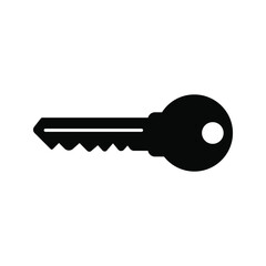 Key vector icon. Open house key icon. Key from the lock icon color editable