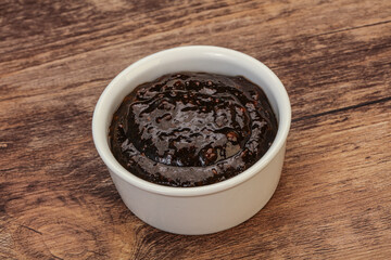 Black Pepper sauce in the bowl