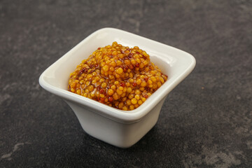 Dijon mustard sauce with seeds