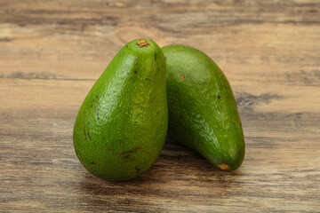 Two ripe exotic avocado vegetable