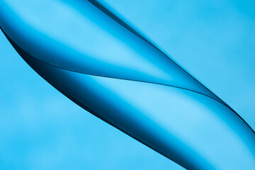 Abstract blue gradient and wave line background