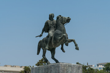 Greece, Thessaloniki, Statue of Alexander the Great