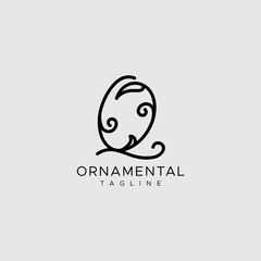 professional and minimal elegant abstract ornament logo