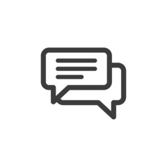 Fototapeta premium Speech bubbles icon with white background