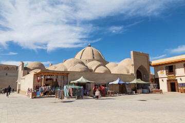 Toki Zargaron (dome of jewelers) is a traditional covered Bazaar in the historical center of Bukhara, Uzbekistan