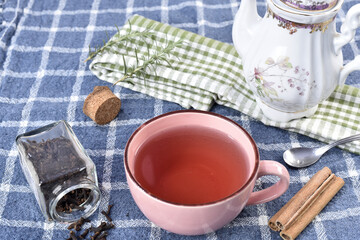 natural cinnamon tea, cloves, rosemary and lemon grass