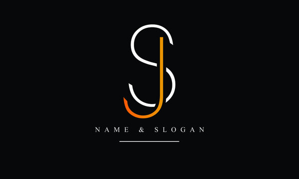 SJ, JS, S, J abstract letters logo monogram