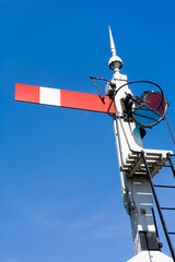 Railway signal at stop position