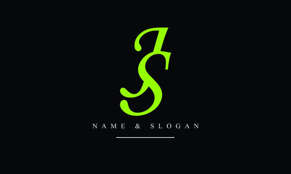 SJ, JS, S, J abstract letters logo monogram