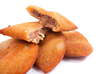 Typical deep fried meat rissol appetizers