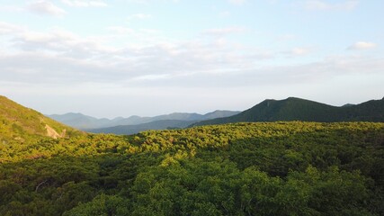 Naklejka premium 知床半島 知床峠 知床峠展望台 知床横断道路 知床連山 知床八景 世界遺産 知床国立公園 北海道
