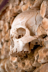 Interior of Church of Carmo chapel of bones