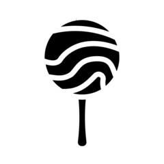 lollipop dessert glyph icon vector. lollipop dessert sign. isolated contour symbol black illustration