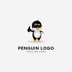 Modern professional penguin logo for an ice rink.