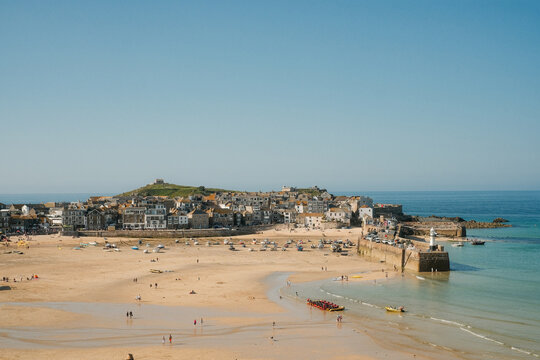 St Ives Harbor, Cornwall, UK.