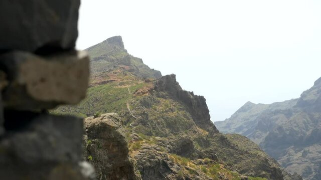 Masca Tenerife The Canary Islands are full of cactus and sand with mountains and valleys.