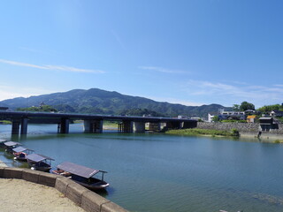 Fototapeta na wymiar 肱川と肱川橋(愛媛県大洲市)