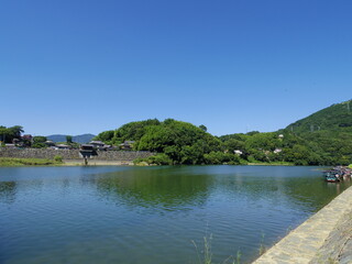 Fototapeta na wymiar 肱川(愛媛県大洲市)
